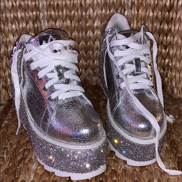 NIB YRU 💎Crystal LaLa Platform Sneakers💎💧 - Picture 3 of 8